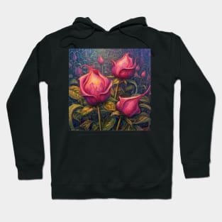 Peach-Red Roses Trio Hoodie